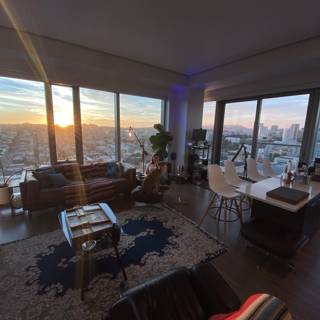 Sunset Views from the Penthouse Living Room