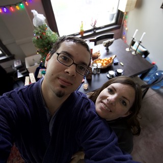 Holiday Selfie: Dave and Penelope at Christmas Dinner