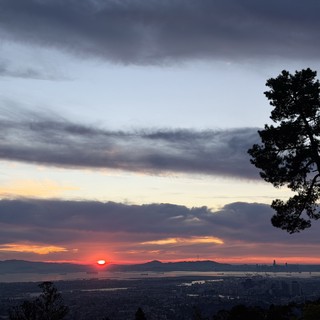 Sunset Over San Francisco Bay from East Bay Hills