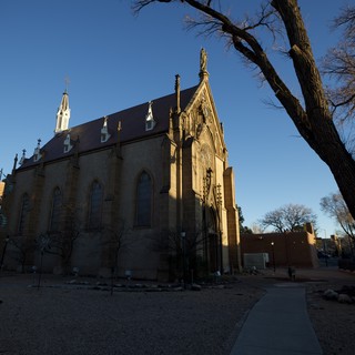 Loretto Chapel Golden Hour in Santa Fe
