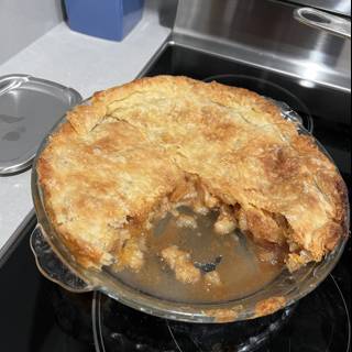 Warm Apple Pie on the Stove