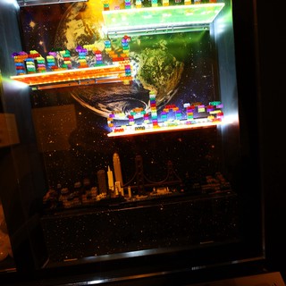 Interactive LEGO Space Station Display at Science Center