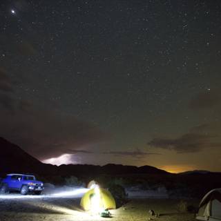 Electric Night Sky at the Campground