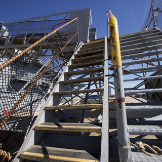 Industrial Stairway on USS Hornet Aircraft Carrier
