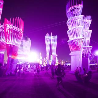 Neon Nightscape: Coachella 2024