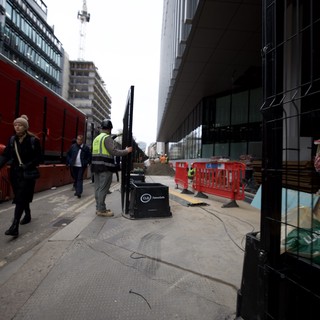 Construction Worker on Urban London Street