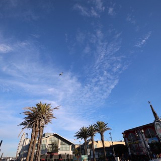 Twilight Sky Over Coastal Boardwalk Entertainment District