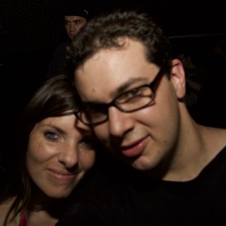 Late Night Close-Up Portrait of Two Friends