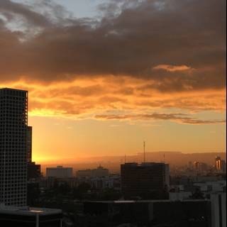 Sunset Skyline Over Los Angeles