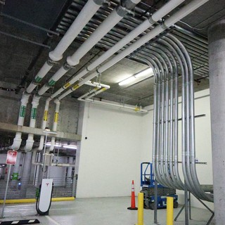 Industrial Mechanical Infrastructure in Underground Parking Facility