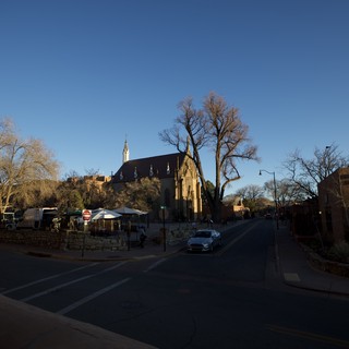Historic Loretto Chapel at Dusk in Santa Fe