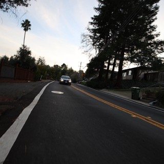 Twilight Drive on a Suburban California Road