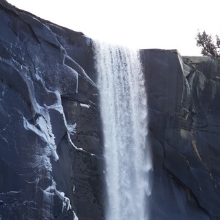 Vernal Fall Cascading Through Yosemite's Winter Canyon
