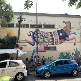 Vibrant Horse Mural Adorns Building in Oxnard