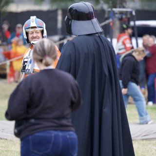 Rebel Pilot Meets Darth Vader at Outdoor Fan Event