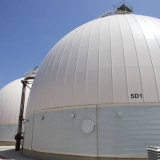 Planetarium Building with Large White Domes