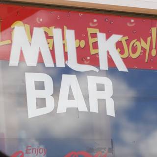Milk Bar Sign at Window