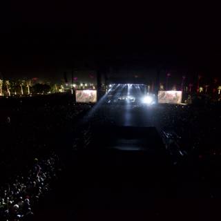 Nighttime Crowd at Coachella Stage