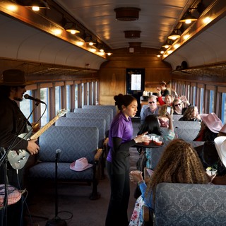 Live Music Performance on Vintage Train Car