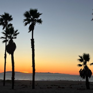 Southern California beach, likely Santa Barbara, Ventura, or similar coastal area