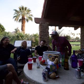 Friends enjoying drinks at Coachella weekend
