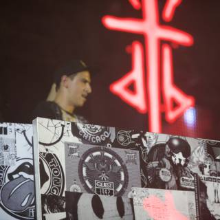 Boys Noize Rocks Coachella with Sign and Hat