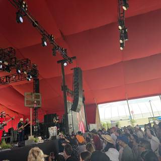 Vibrant Melodies Under the Red Canopy