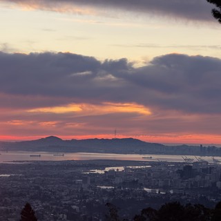 Sunset Over San Francisco Bay from East Bay Hills
