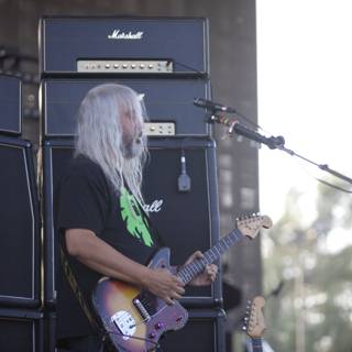 Rocking the Stage with White Hair