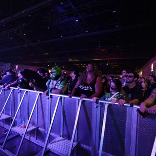 Crowd Presses Against Barrier at Wobbleland Festival