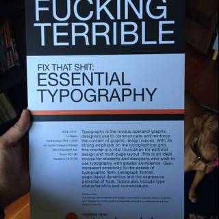 Your Typography is F***ing Terrible Poster