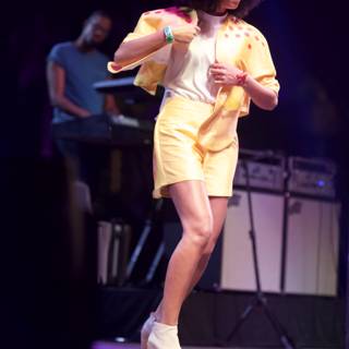 Solange Rocks Coachella Stage in Yellow Shorts