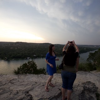 Two Friends Capture Sunset Over Austin's Lake