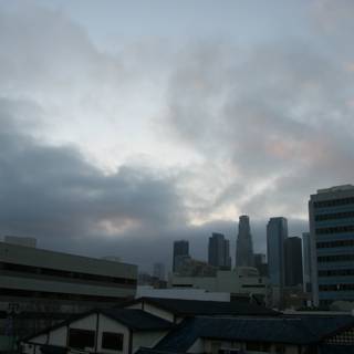 Urban Skyline in a Cloudy Metropolis