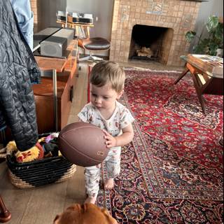 Little Wesley's Football Adventures in the Living Room