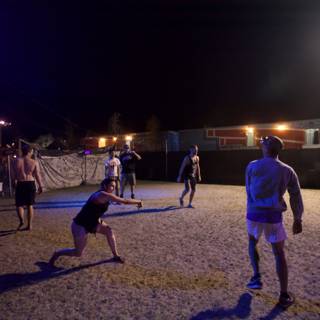 Frisbee Fun Under the Night Sky