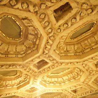 The Ornate Ceiling of the Grand Ballroom at the Grand Hotel in San Francisco