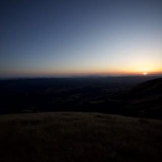Golden Sunset Over Bay Area from Mount Diablo