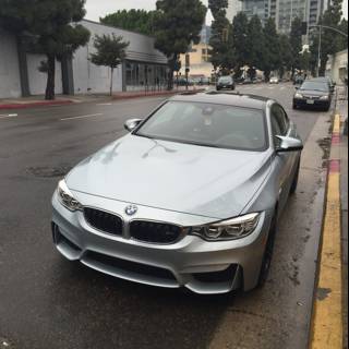 Parked BMW M4 on City Streets