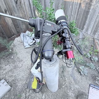Backyard Astrophotography Setup with Dual Telescope Configuration