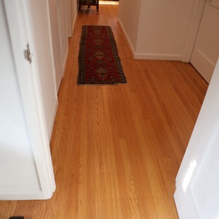 Clean Hallway with Oriental Runner Rug