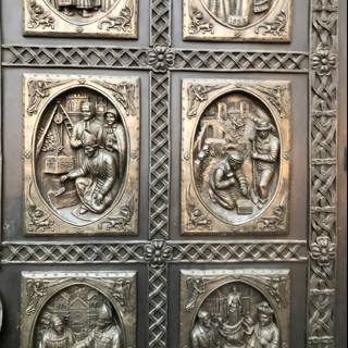 The Bronze Door of Religious Scenes