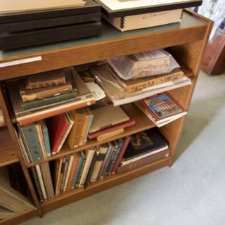 A Wood Bookshelf Filled with Treasures