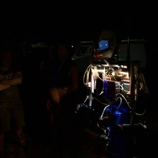 Man and Robot in the Dark