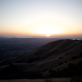Golden Sunset Over San Francisco Bay from Mount Diablo