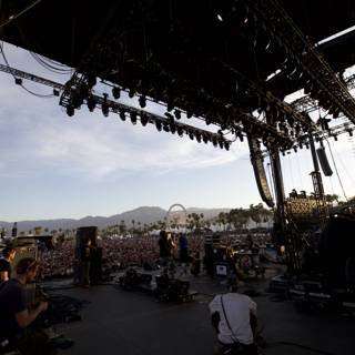 Coachella Crowd Rocks Out Against Mountain Backdrop