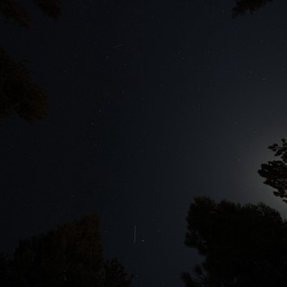 ISS Pass Over Mt. Lassen Under Moonlit Sky