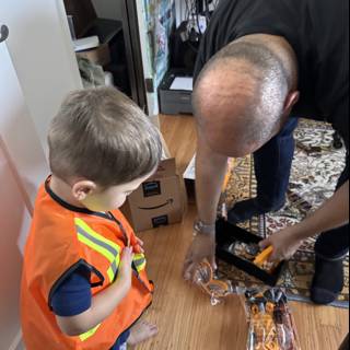 Mini Construction Crew in Action