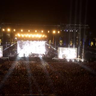 Coachella Rock Concert Lights Up the Night Sky