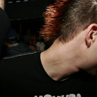 Red-Headed Man in a Mohawk T-Shirt
